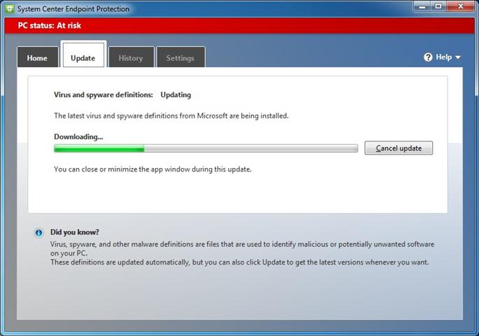cannot uninstall system center endpoint protection